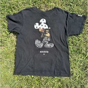 Neff‎ Disney Mens Shirt Size Large Mickey Mouse Graphic Black Short Sleeve